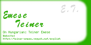 emese teiner business card